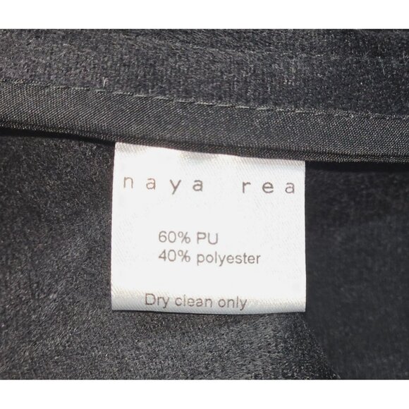 Naya Rea Wome's Brown Faux Leather Button-Down Long-Sleeve Midi Dress  Sz 10 367 - Picture 8 of 8